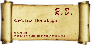 Rafaisz Dorottya névjegykártya